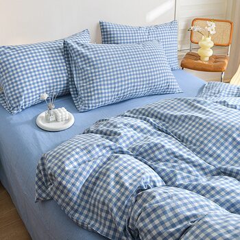 Class a Four-Piece Set of Pure Cotton Duvet Cover, Single Product Bed Sheet, Duvet Cover, Light Luxury, High-End Feel, Double Bed, High-End Bedding