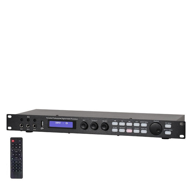 New X5 Effector with Lossless Sound Quality, Anti-Howling, Multifunctional for Home Use, Stage Professional Preamp with Bluetooth Effector