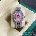 Log female watch diamond ring pink surface rome