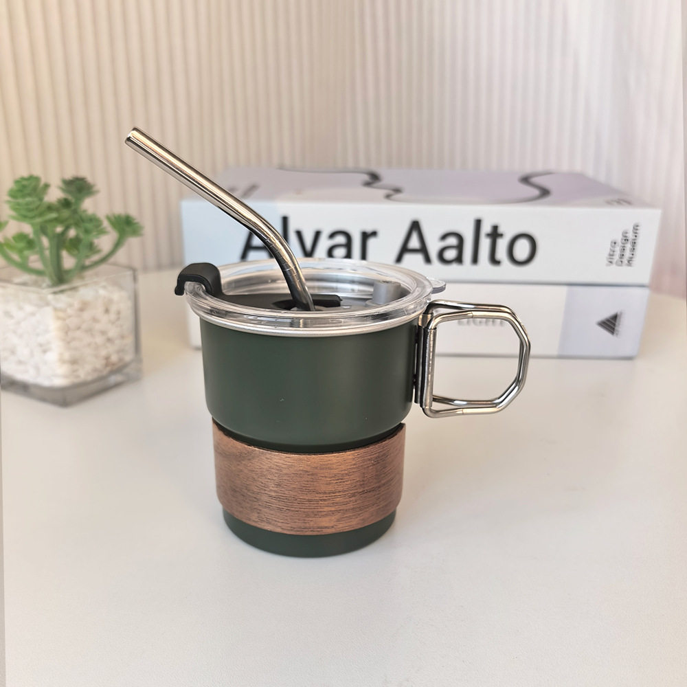 Printed LOGO Outdoor 304 Stainless Steel Beer Cup Camping Portable Step Cup Swallow Cup Stacked Coffee