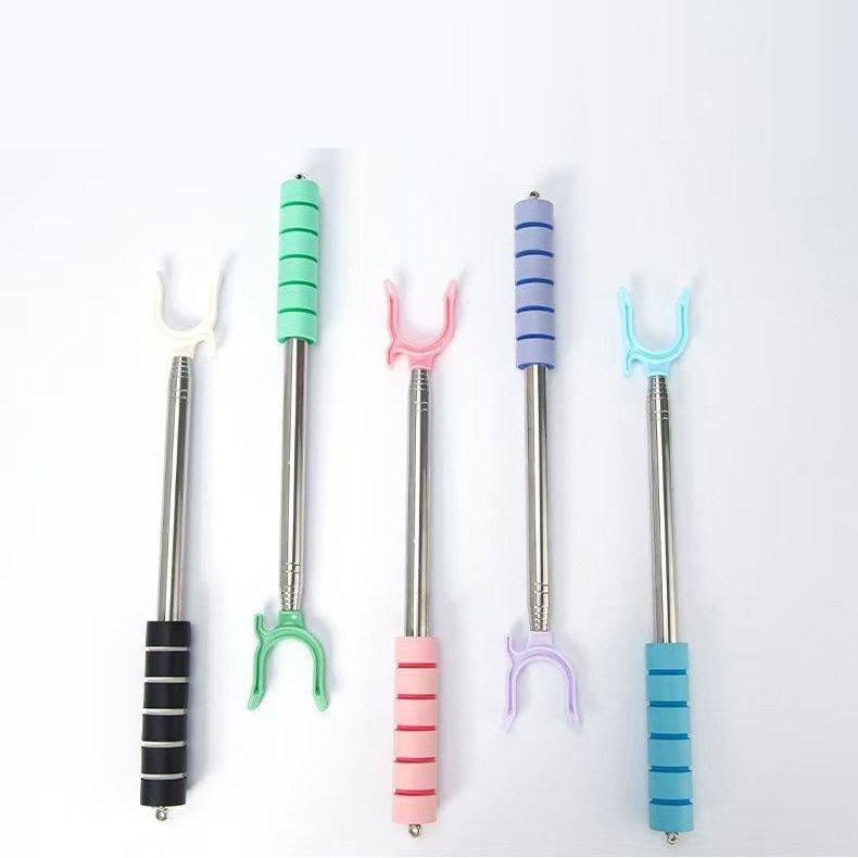 Telescopic Clothes Drying Rod for Home Use, a Fork-Shaped Clothes Rack for Dormitory Drying Clothes, a Clothes Hanger Rod for Hanging Clothes