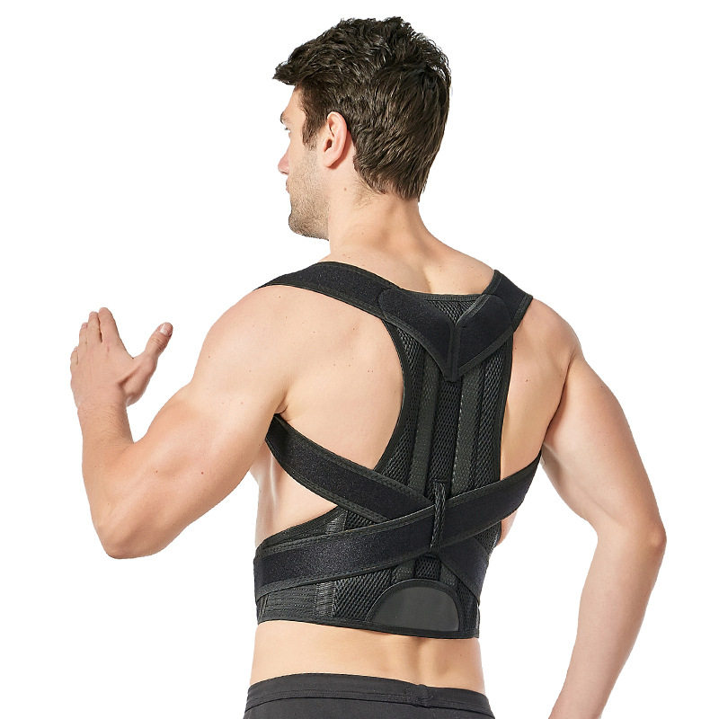 Cross-Border Back Corrector Adult Posture Correction Belt to Correct Back Teenagers Men's Open Shoulder Straight Back Shoulder and Back Stretcher