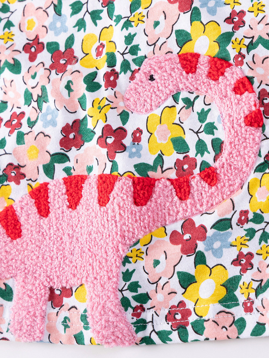 Kids' Dress Wholesale, Girls' Autumn Dress, Cute Applique Cotton Dress, [Style] Princess Dress