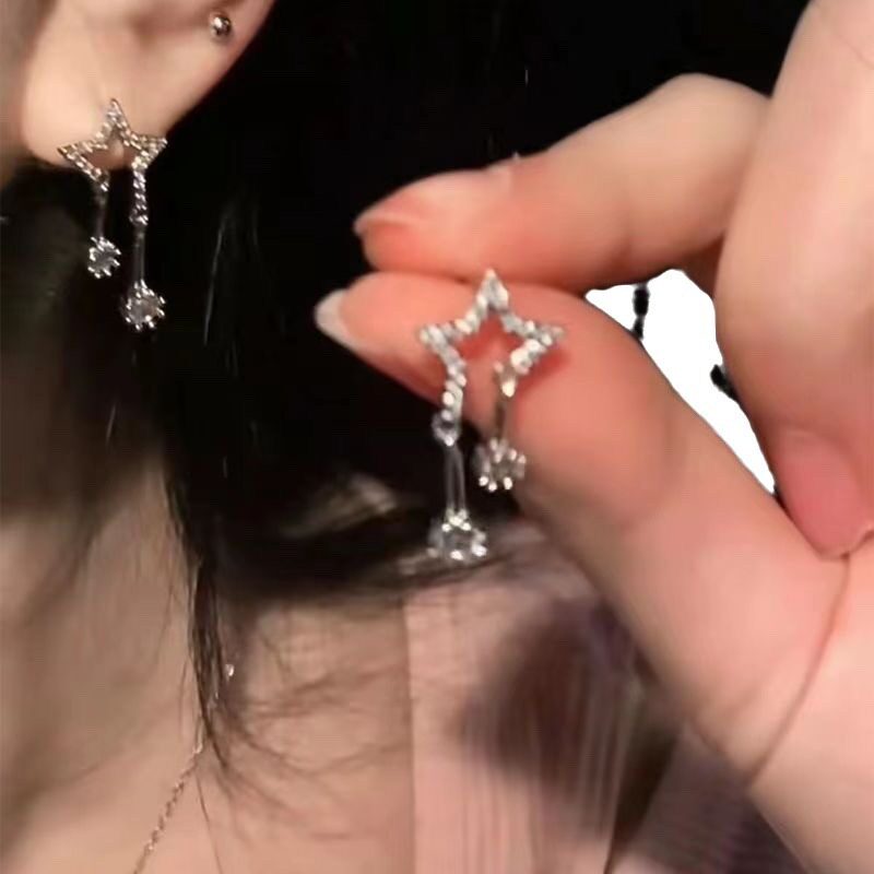 star earrings for women niche high-end earrings trendy earrings for women exquisite earrings with diamonds