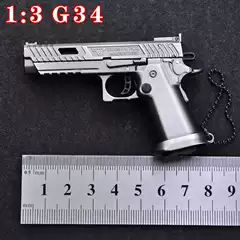1:3 gun model children's toy G34 viper shell key chain gun alloy gun foreign trade can not be launched
