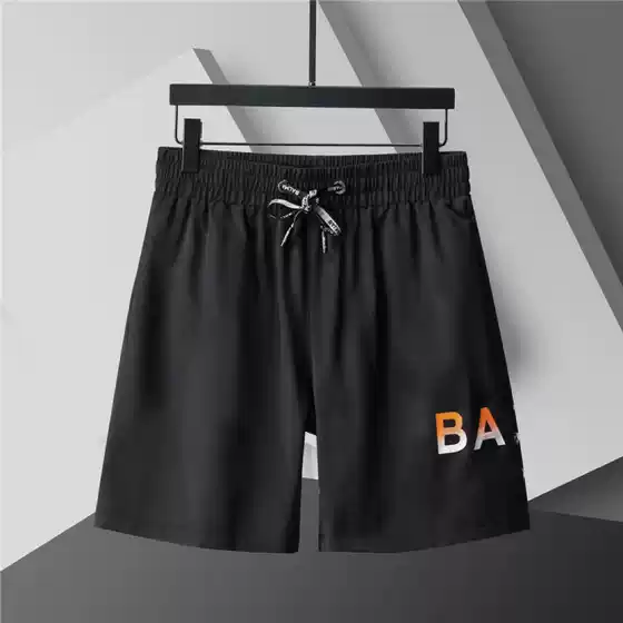 Cross-Border Correct Version of Beach Pants, Summer Thin Ice Silk Shorts, Men's Loose Casual Five-Point Pants, Men's Quick-Drying Pants