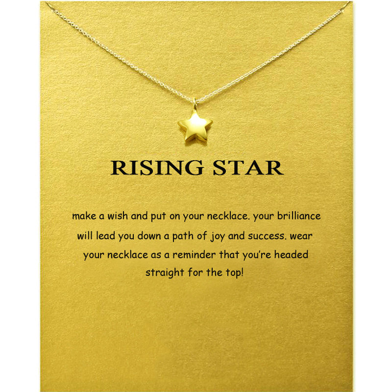 Five-pointed Star Night Sky Star pendant ins alloy clavicle short necklace foreign trade Amazon AliExpress WISH Gold