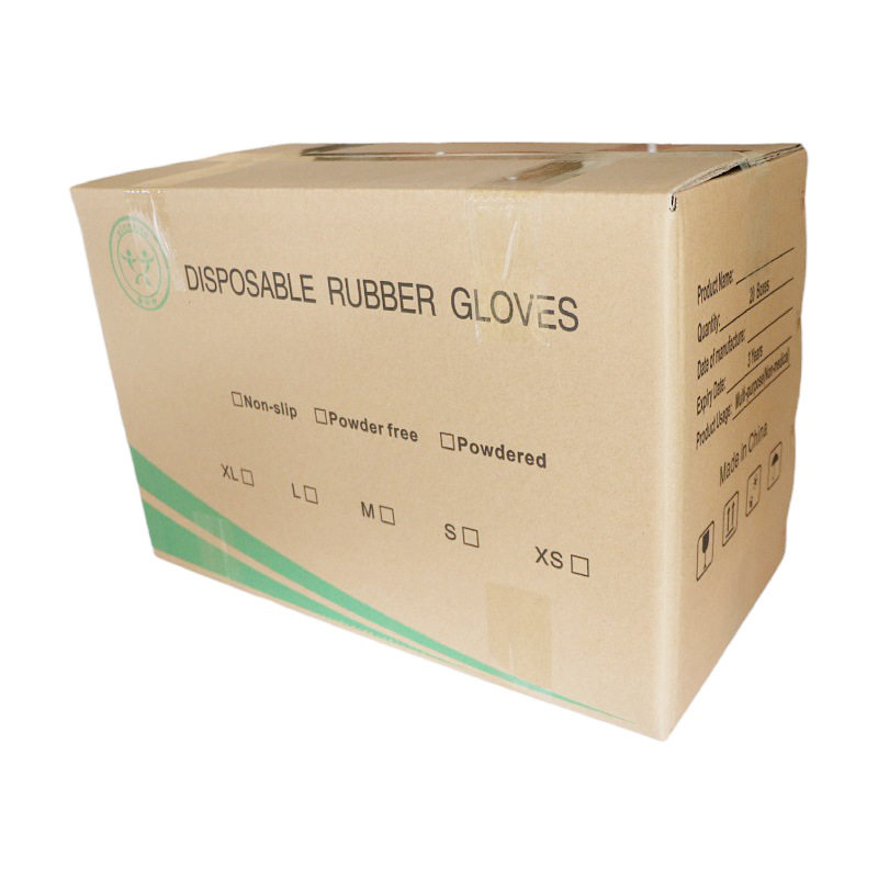 Long-term supply of disposable thickened latex gloves 9 inch disposable latex powder-free inspection rubber Labor gloves