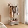 Coat Rack Mobile Clothes Rack Home Bedroom Clothes Dirty Clothes Basket Clothes Rack Floor-Standing Vertical Storage Simple Clothes Rack