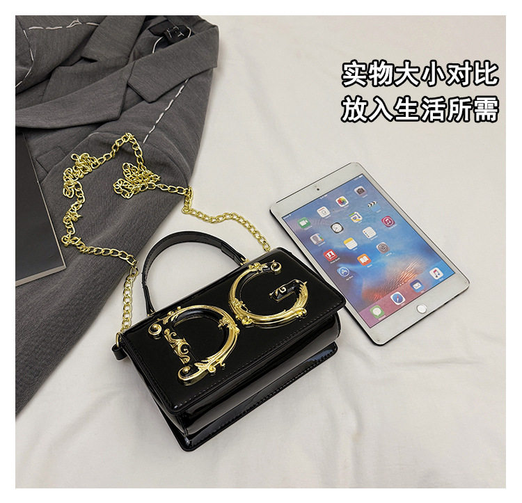 Cross-Border Patent Leather Hand-Held Fashion Women's Bag Chain Crossbody Bag Hand-Held Dinner Bag Fashion Catwalk Bag 5 O1CN015cqNkd2G0X5GHDsZC !!2220381628953 0 cib