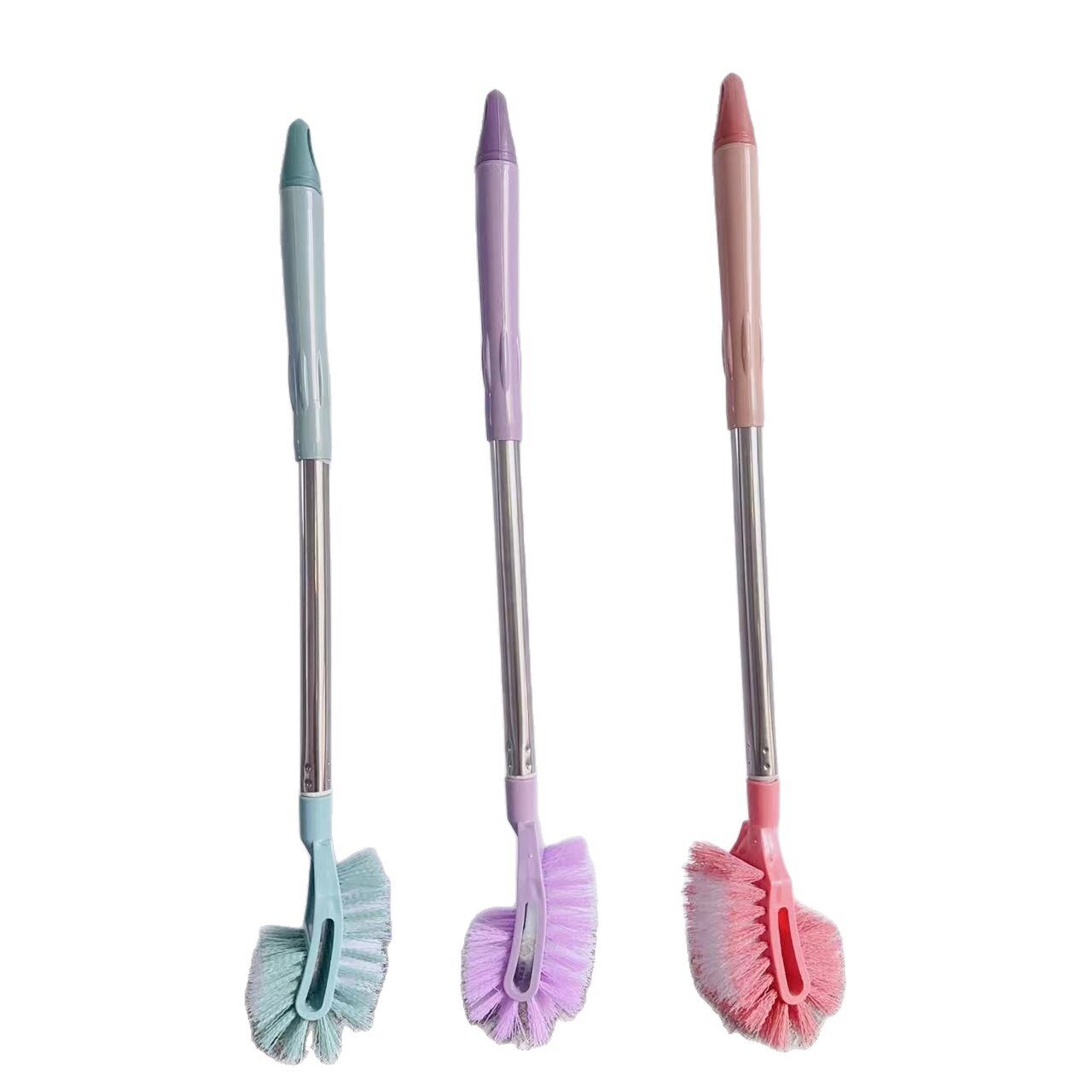 Thickened Long-Handled Double-Sided Soft-Bristled Toilet Brush for Cleaning Dead Corners, Bathroom Curved Toilet Brush, Gap Brush
