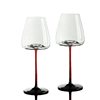 Black Bow Tie Crystal Glass Red Wine Glass with Black Base, Liquor Glass with Red Stem, Sake, Bordeaux Champagne Glass, Grape Tall Glass