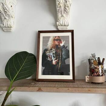 Black walnut mortise solid wood photo frame ins American simple photo frame decoration 6-inch 8-inch A4 picture frame