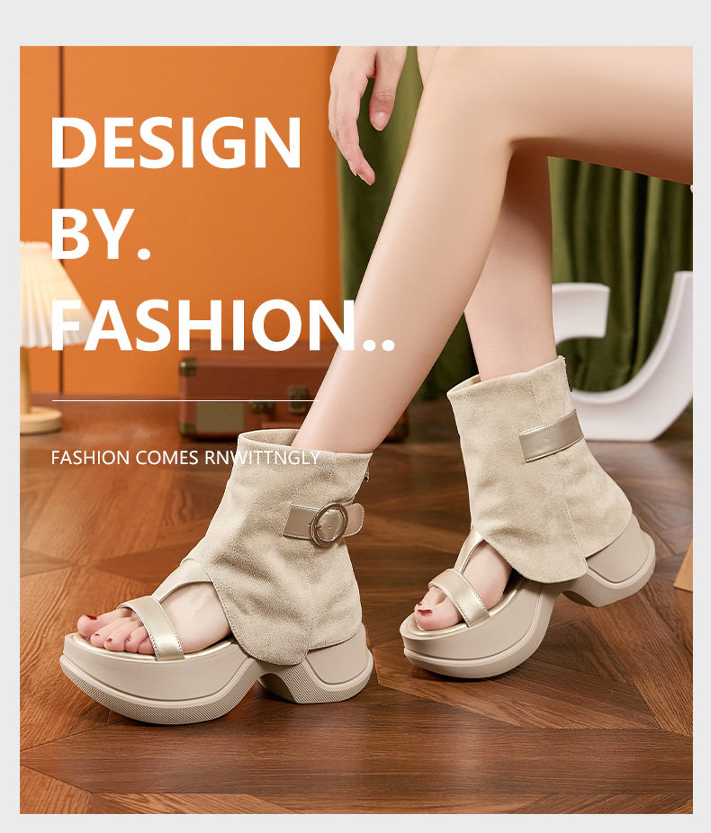 Dép sandal nữ quai chữ V đơn giản mùa hè thoáng khí — Rượu vang đỏ, Đen, Màu caramel chi tiết 10