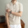 Льняной свитер Mulberry tencel в стиле old money, мужская короткая повседневная футболка с лацканами, легкий деловой свитер в зрелом стиле с тонким разрезом mini 7