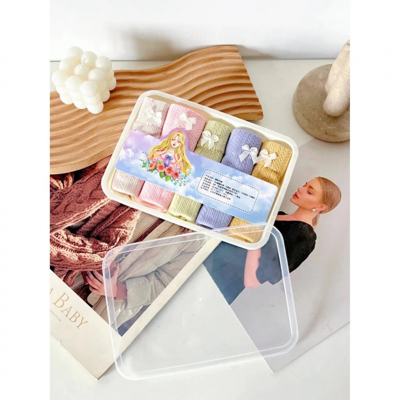 艾草礼盒女士内裤中腰5条盒装内裤女温变内档舒适透气大码mm内裤