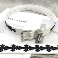[15 black crosses on white background-thickened roller] crow ch holy sword heart belt