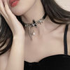 Pure desire wind dark butterfly clavicle necklace female niche punk girl rock leather choker collar wholesale