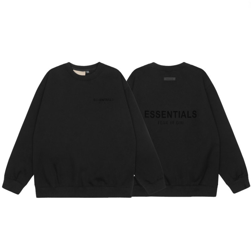 秋冬FOG复线ESSENTIALS植绒字母连帽衫卫衣 男女情侣宽松加绒外套