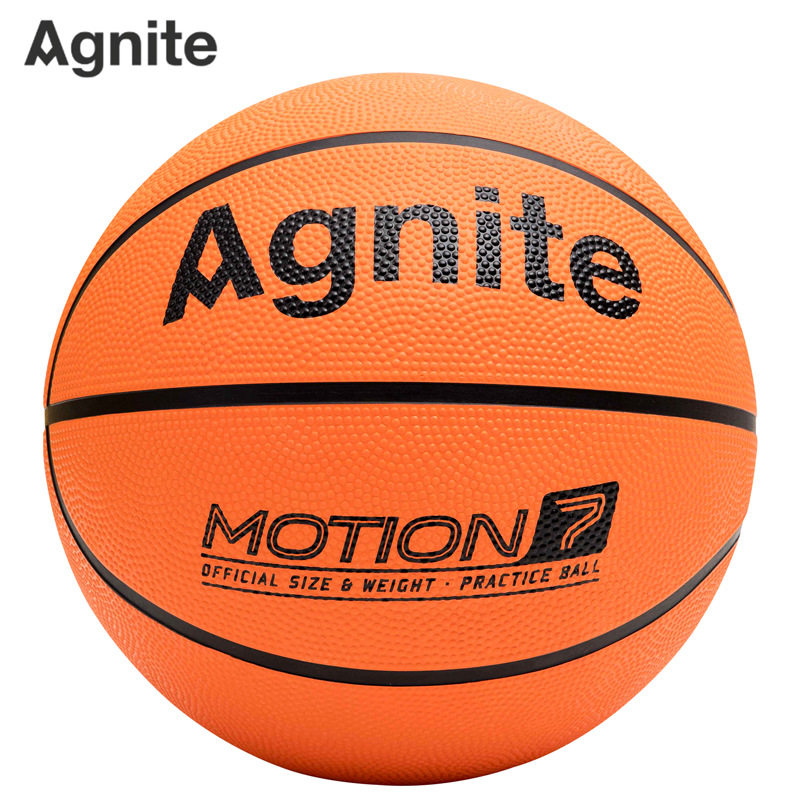 Deli Angnet F1103 Rubber No. 7 Basketball Orange Kidsren's Training Wear-Resistant Stereo Pattern