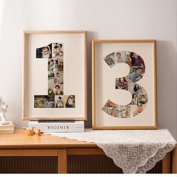 Baby's First Birthday Commemorative Photo Frame 16inch Digital DIY Birthday Growth Record Picture Frame