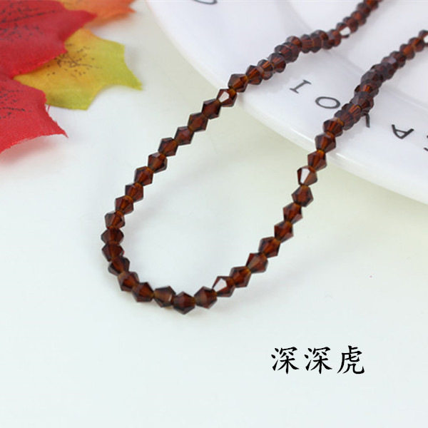 3/4/6mm水晶菱形珠子尖珠散珠两头尖diy手工发饰材料饰品配件批发