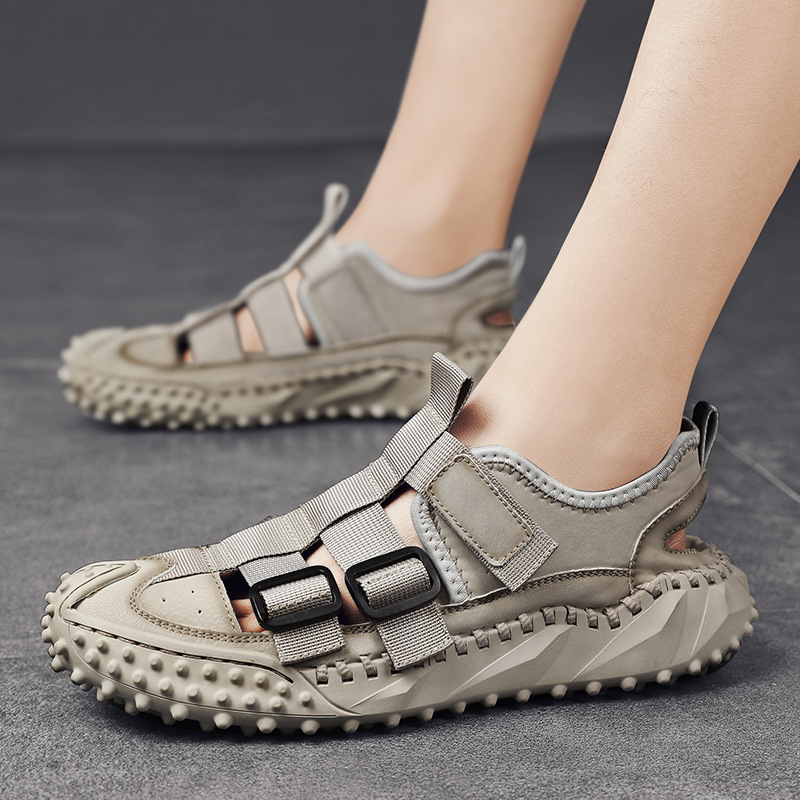 Giày Dép Sandal Nam Chất Liệu Da Bò Thoáng Khí Hàng Mùa Hè