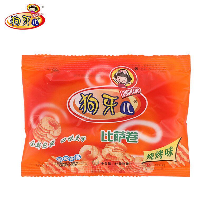 Dog Tooth Pizza Roll Bbq Flavor 8090S Childhood Nostalgic Snack from the Canteen 30 Bags/Medium Pack Others