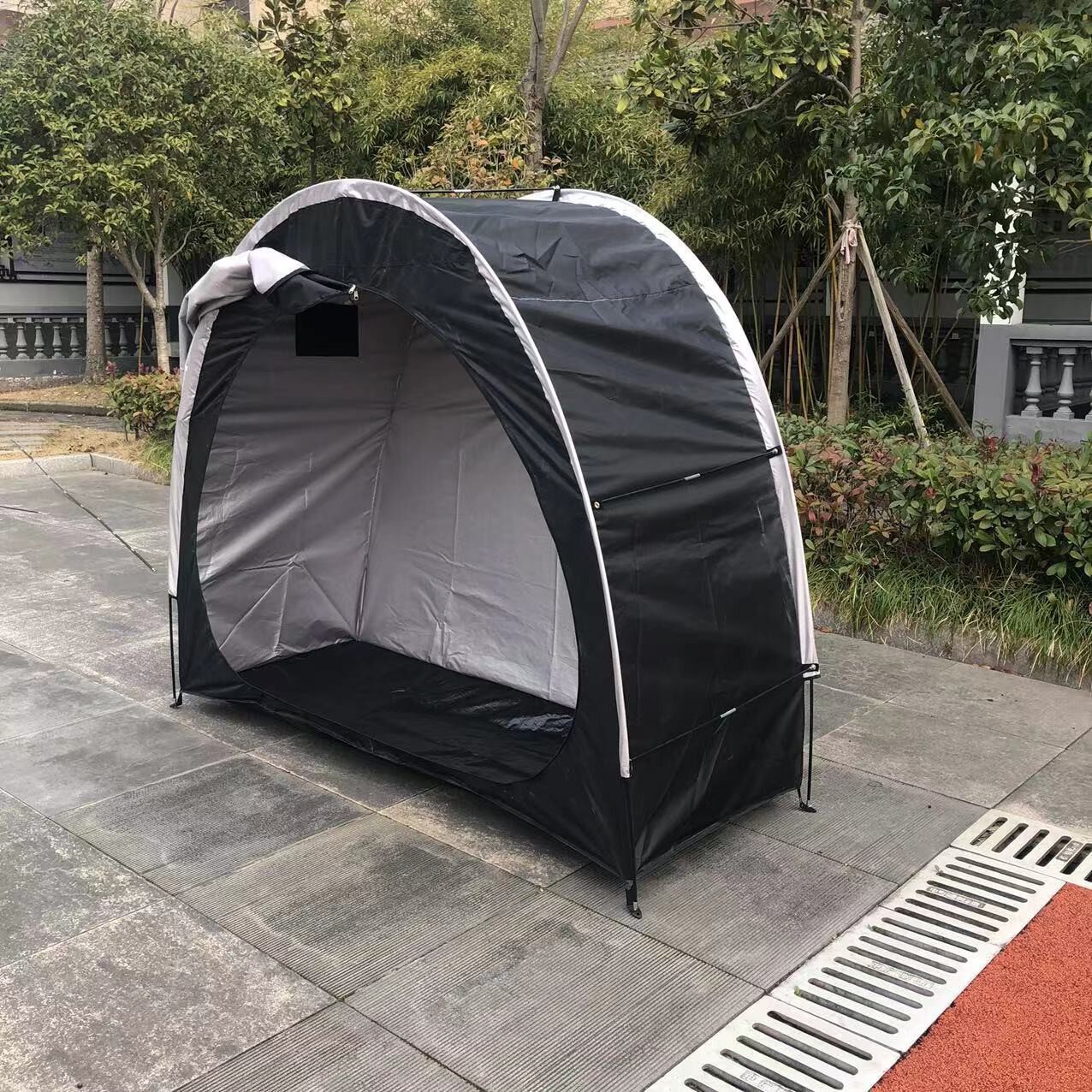 Outdoor Cycling Bicycle Tent Black Rainproof Dustproof Multifunctional Storage Room Utility Room Mountain Bike Camping