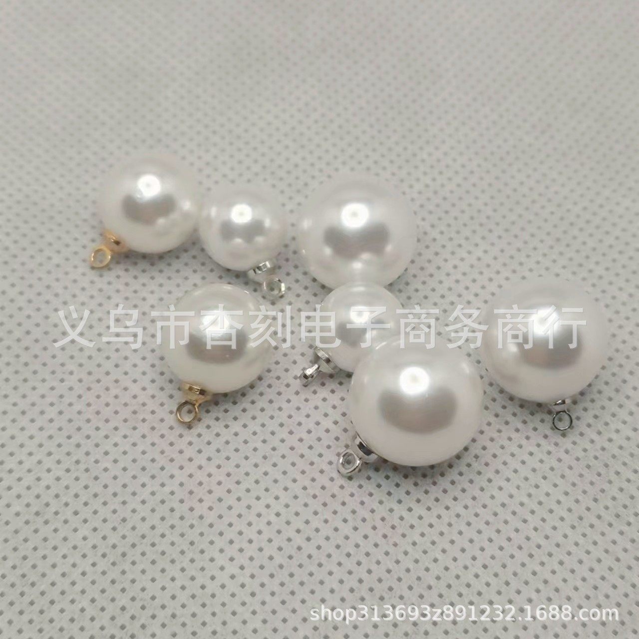 Bright imitation pearl bead pendant diy handmade material fashion earrings necklace jewelry accessories Pearl sheep eye hanging