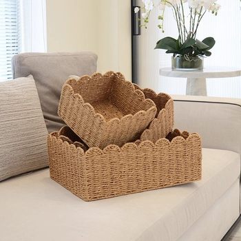 Custom Wholesale Storage Basket Household Large Capacity Clothes Sundries Desktop Snack Toy Organizer Storage Basket Dirty Clothes Basket