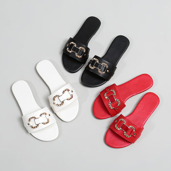 2025 Slippers Are Specially Supplied for Cross-Border Trade to Europe and the United States. New Spring and Summer Women's Flat Low-Heeled Sandals Are Lightweight and Non-Slip