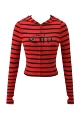 Red and black patchwork jacket