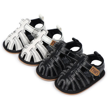 New Baby Summer Sandals Baotou Anti-Kick Breathable and Comfortable Baby Toddler Shoes 0-12 Months Baby Rubber Sole