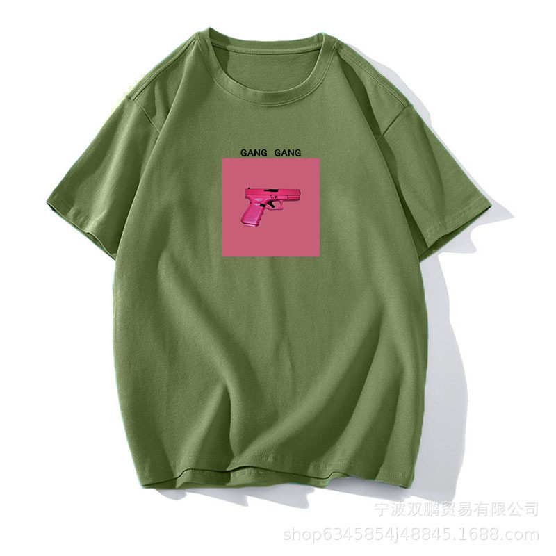 Womens Summer Graphic T Shirt Loose Fit Round Neck 100 Cotton Versatile Style Casual Wear Wholesale Available