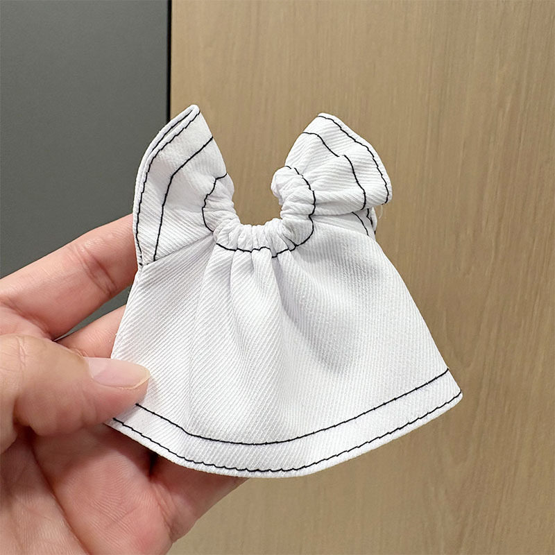 可爱迷你帆布包毛绒玩偶格子包西高地公仔扭棒小狗配饰格子裙娃衣