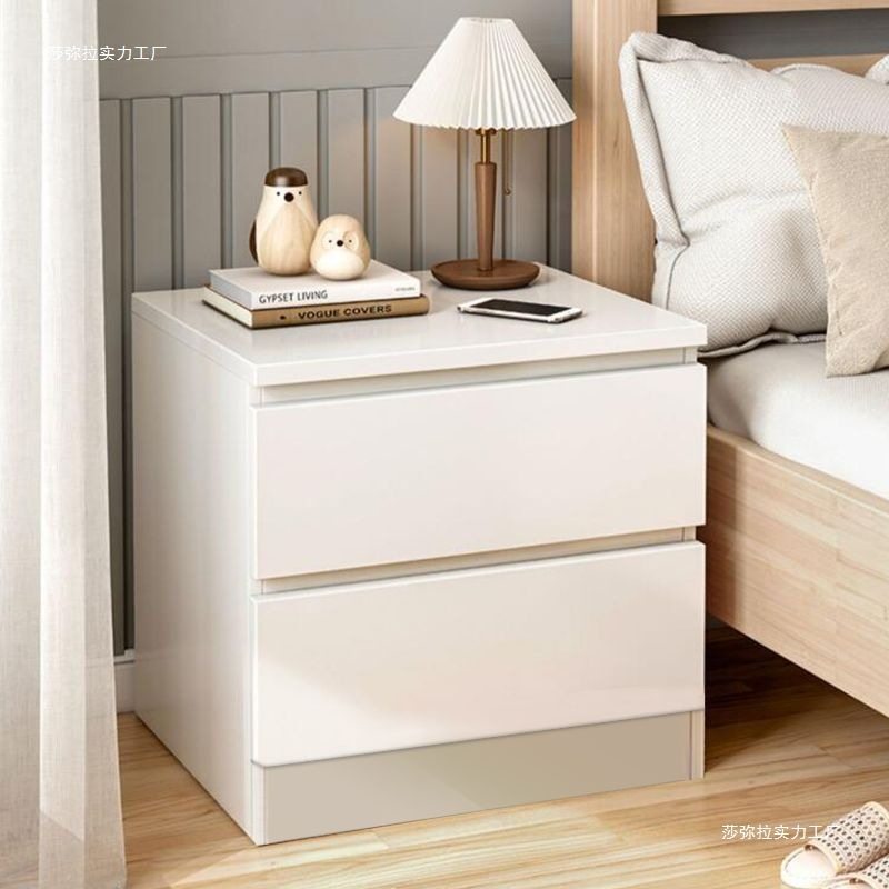 Bedside Table Simple Modern White Bedroom Large Storage Cabinet Economical Simple Bedside Cabinet Storage Rack