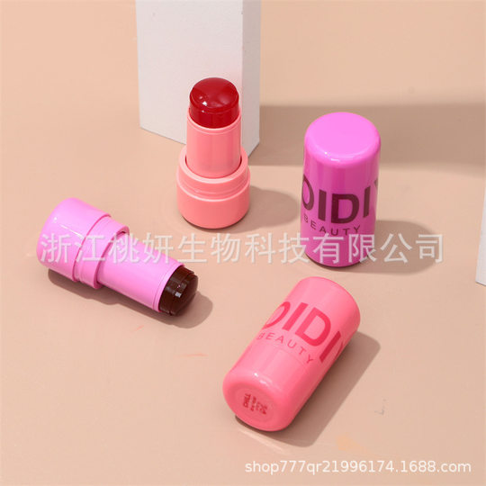 工厂直供 果冻腮红 腮红唇彩两用  裸装 水润轻薄自然