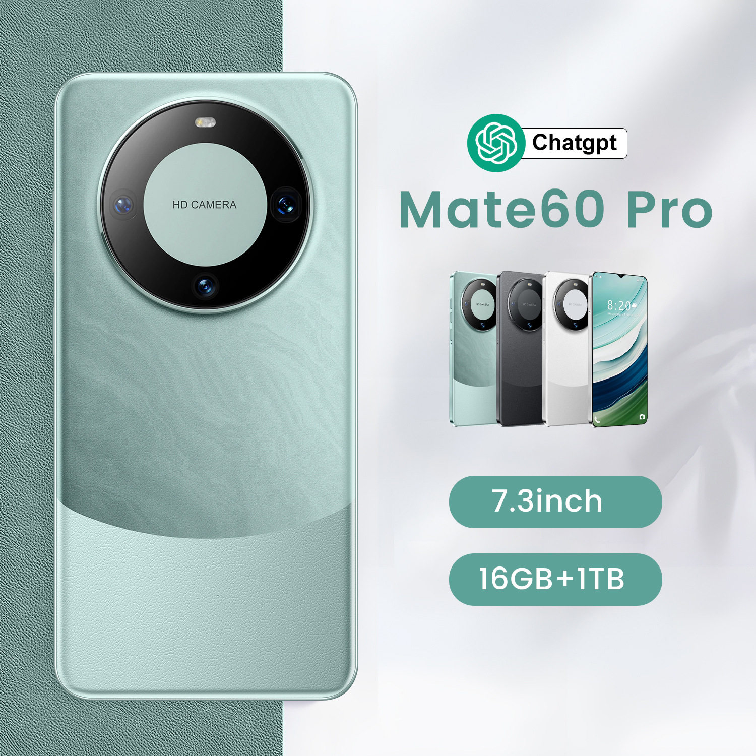 mate60Pro跨境安卓8.1智能手机 2+16G 外贸7.3寸速卖通TK低价现货