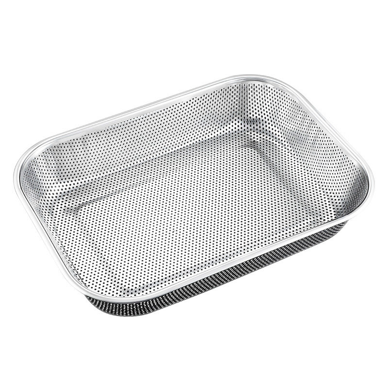 Disinfection cabinet chopsticks basket 304 stainless steel chopsticks spoon storage box draining basket rectangular storage rack chopsticks basket