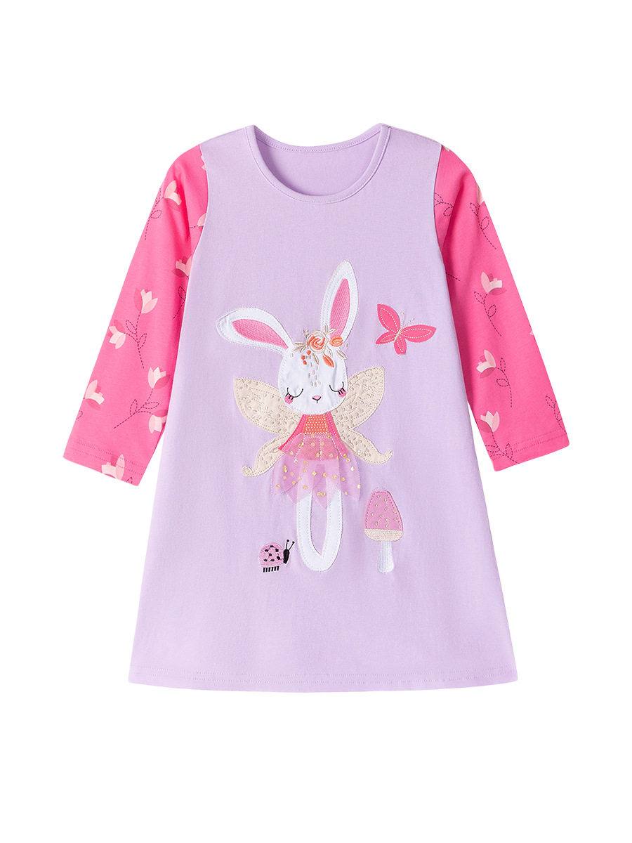 New Autumn Girls' Dress, Cartoon Princess Dress, Cute Baby Cotton Dress