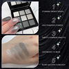 Cross-border Black Swan Nine-color Eye Shadow Plate Smoky Makeup Dark Punk Pearlescent Matte Metal European and American Nine-color Eye Shadow