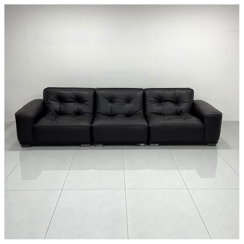 特价款黑金刚沙发意式客厅半青头层牛皮爆款真皮沙发佛山工厂直销