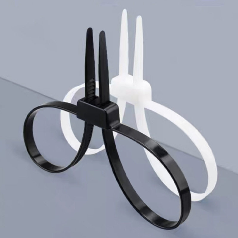 Double-Buckle Nylon Cable Ties, Thickened and Deepened, Strong Bite Force, Bundling Straps, Strong Bearing Capacity, Various Specifications, Manufacturers