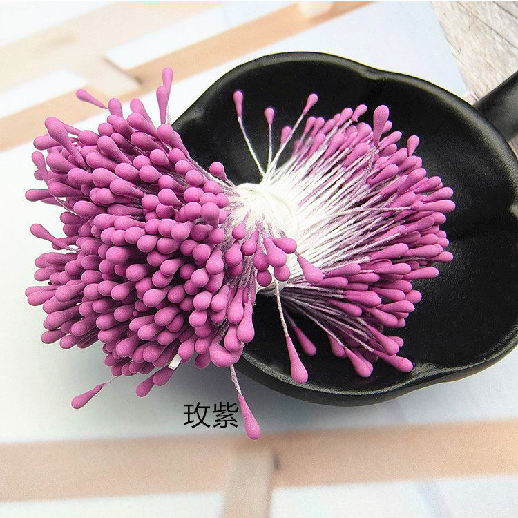 批发韩版手工DIY头饰发饰高仿真花蕊材料2mm哑光圆火柴头花心花蕊