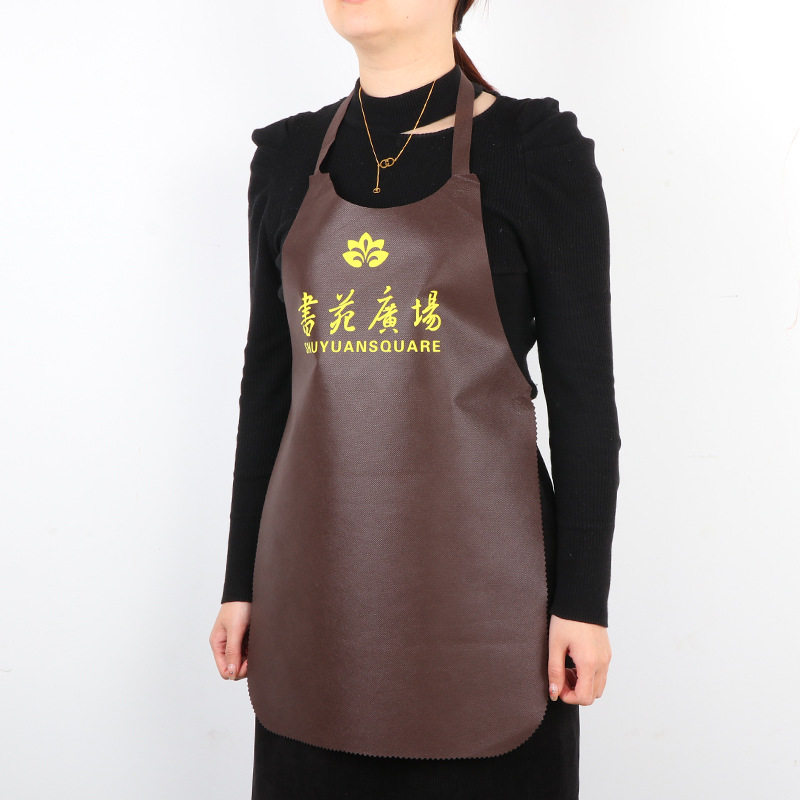 Non-woven disposable apron thickened catering hot pot special anti-fouling catering lobster barbecue bib wholesale