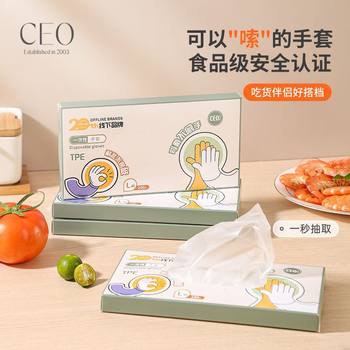 Xiyiou Disposable Gloves Boxed Exposable Food Grade TPE Catering Special Thickened Multi-purpose Wear-resistant Gloves