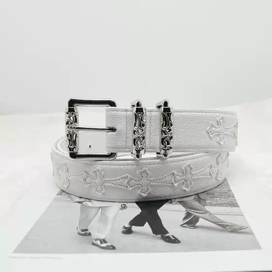 Personalized Litchi Pattern Color Crowe New Arrival Belt Men's and Women's Artistic Youth Belt Retro Fashion Vine Roller Ten