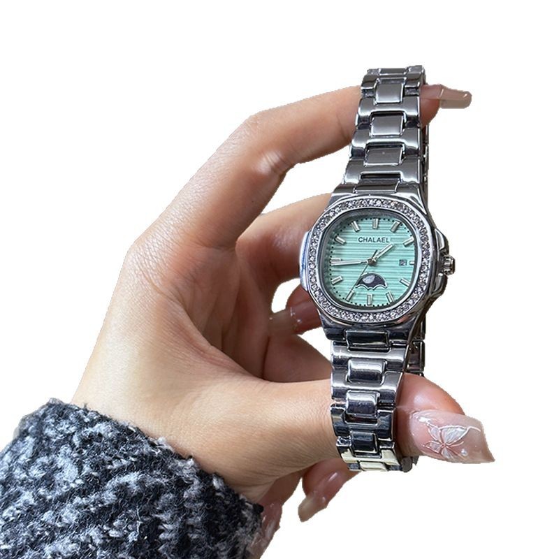 CHALAEL/Snow Nautilus Star Moon Series High Luxury Tifu Blue Women's Watch All-match Quartz Watch for Women