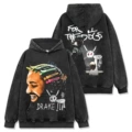 Washed black hooded